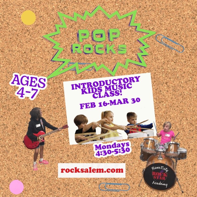 Pop Rocks Intro Music Class (Ages 4-7): 2/16-3/30 2026