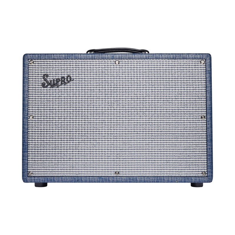 Supro Keeley Custom 12 1x12-Inch 25-Inch Combo Tube Guitar Amplifier - Blue Rhino