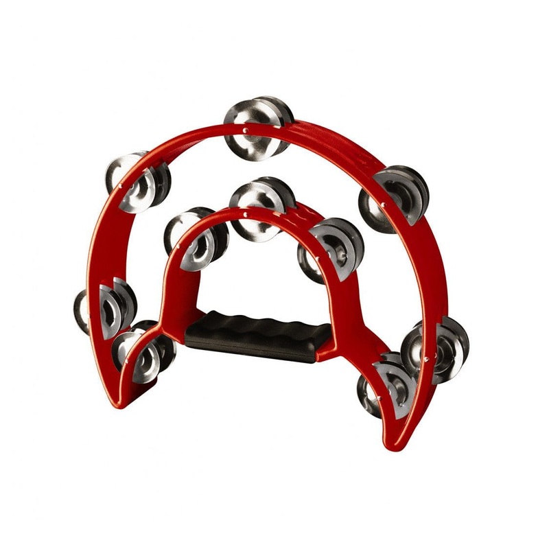 Stagg Red Plastic Cutaway Tambourine with 20 Jingles