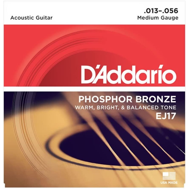 DAddario EJ17 Acoustic Guitar Strings Medium 13-56 - Two Pack
