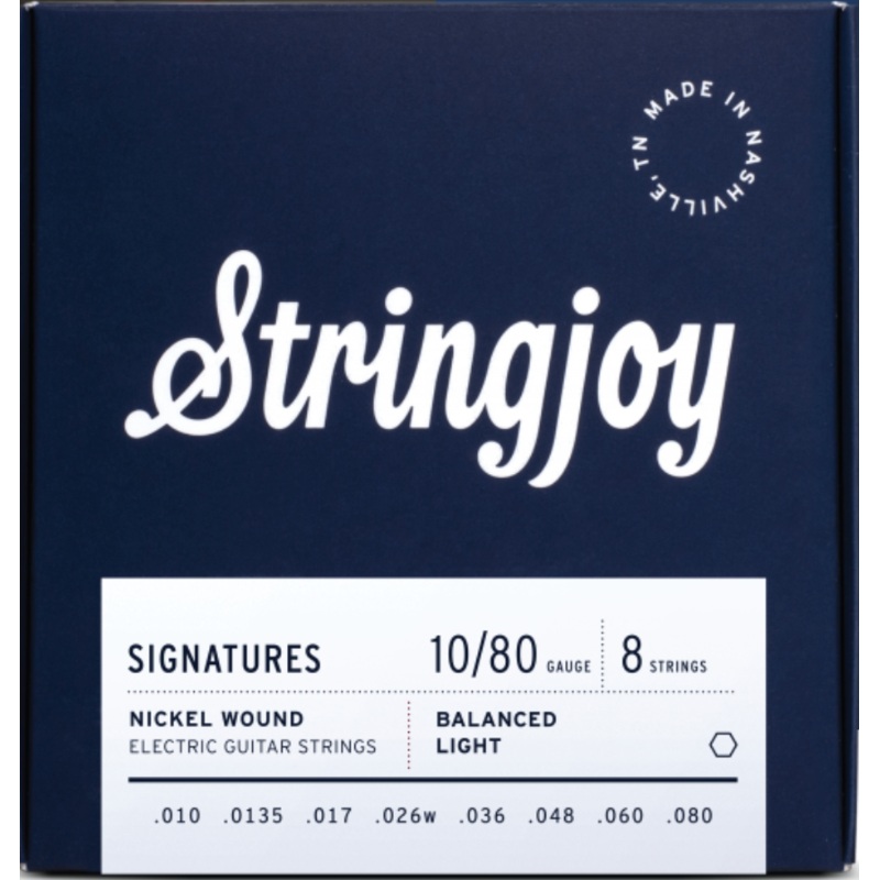 Stringjoy Signatures 8 String Balanced (10-80) Nickel Wound Electric