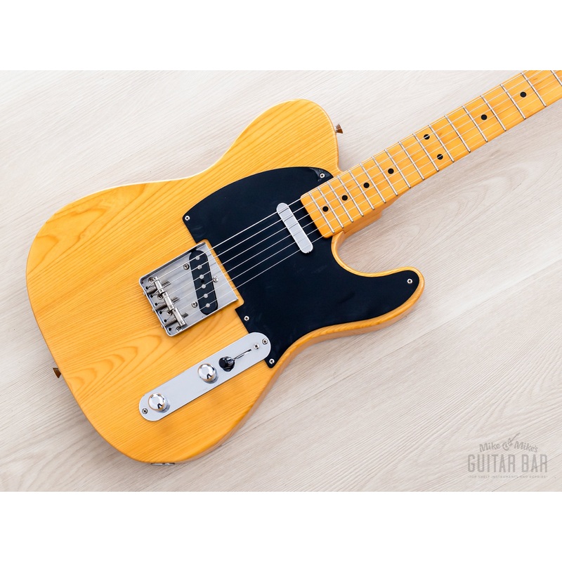 2002 Fender Telecaster 52 Vintage Reissue TL52-70US Butterscotch w/ V Neck, USA Pickups & Hangtag, Japan CIJ