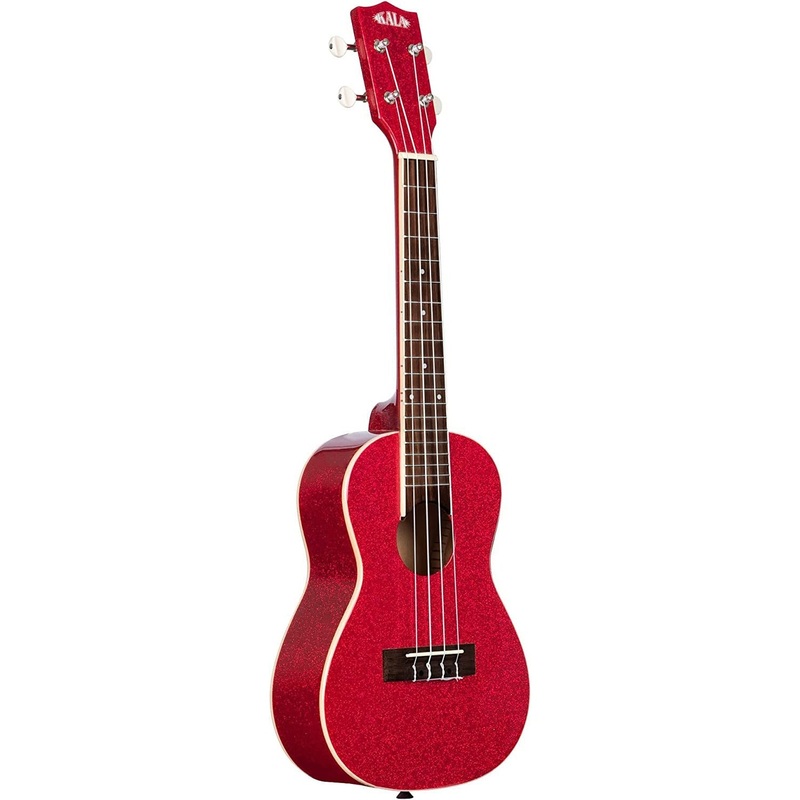 Kala Ritzy Red Sparkle Concert Ukulele (KA-SPRK-RED) AQUA