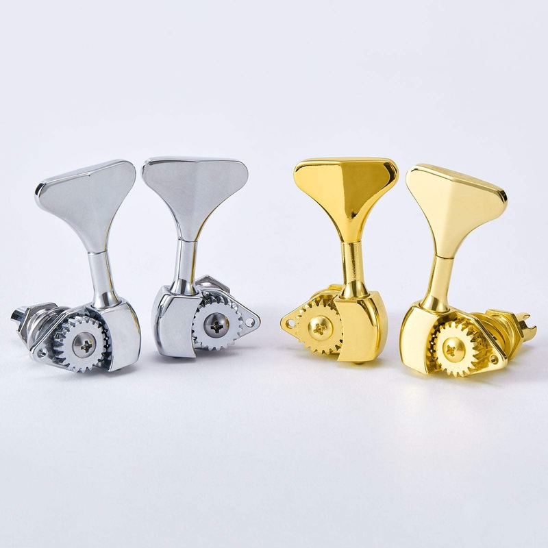 Ready to Ship (US) | GK-3494 Open Gear Bass Guitar Machine Heads with 1:20 Ratio Tuners Chrome