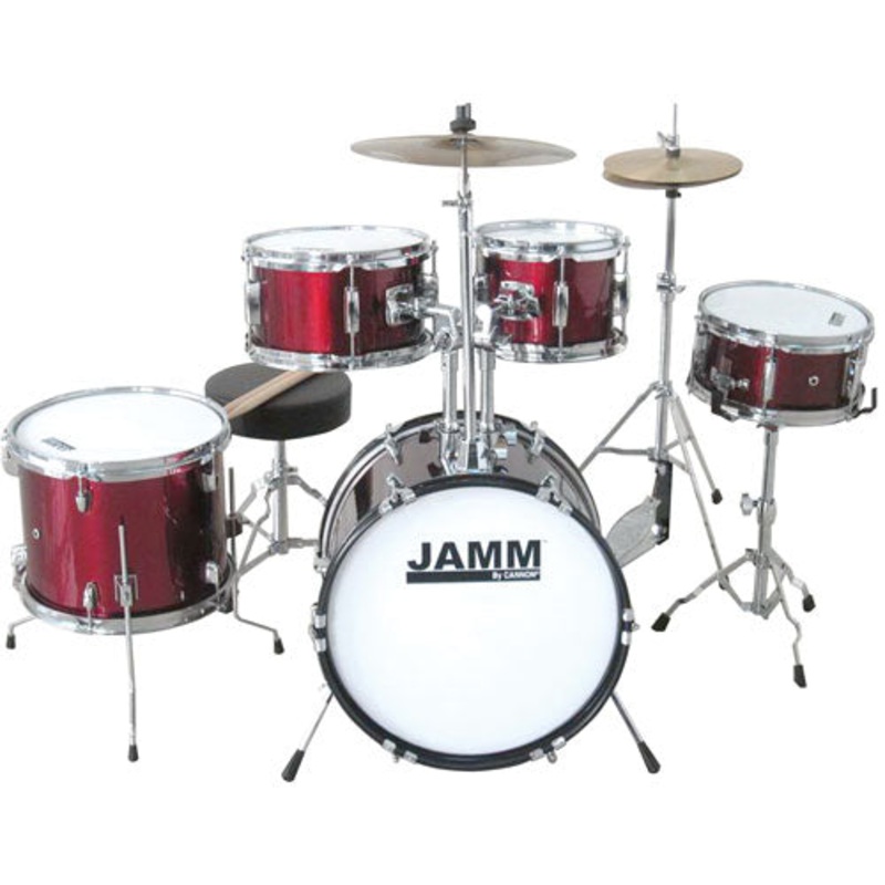 Cardinal Percussion JAMM Jr. 5 Pc. Drum Set Black