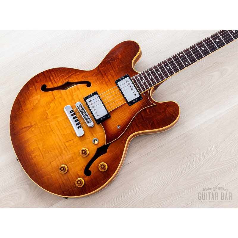 1995 Heritage H-540 Custom Limited Edition ES-Style Semi-Hollow Guitar Almond Sunburst w/ Case, H-535