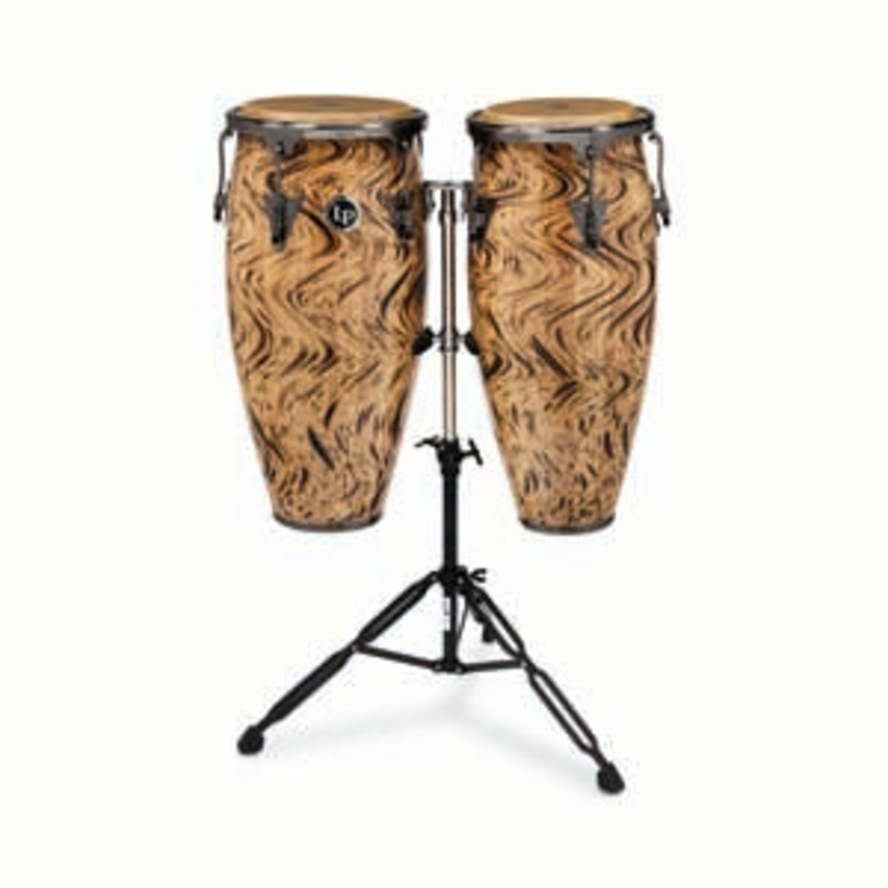 LP ASPIRE 10" AND 11" CONGA SET WITH STAND HAVANA CAF
