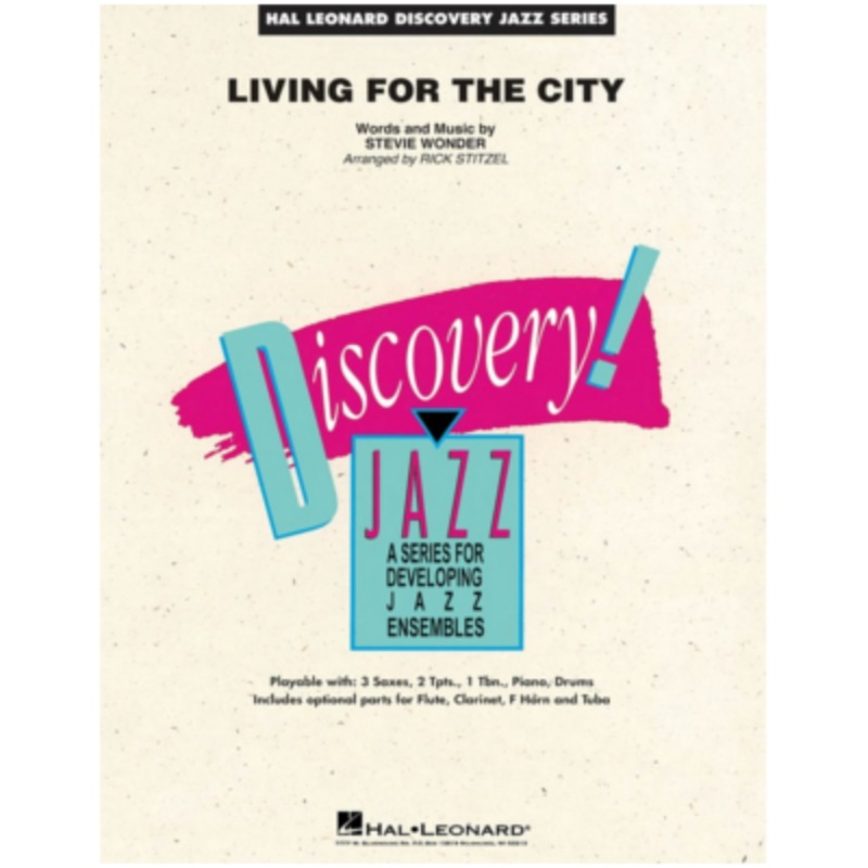 Living for the City, Stevie Wonder Arr. Rick Stitzel Stage Band Chart Grade 1.5