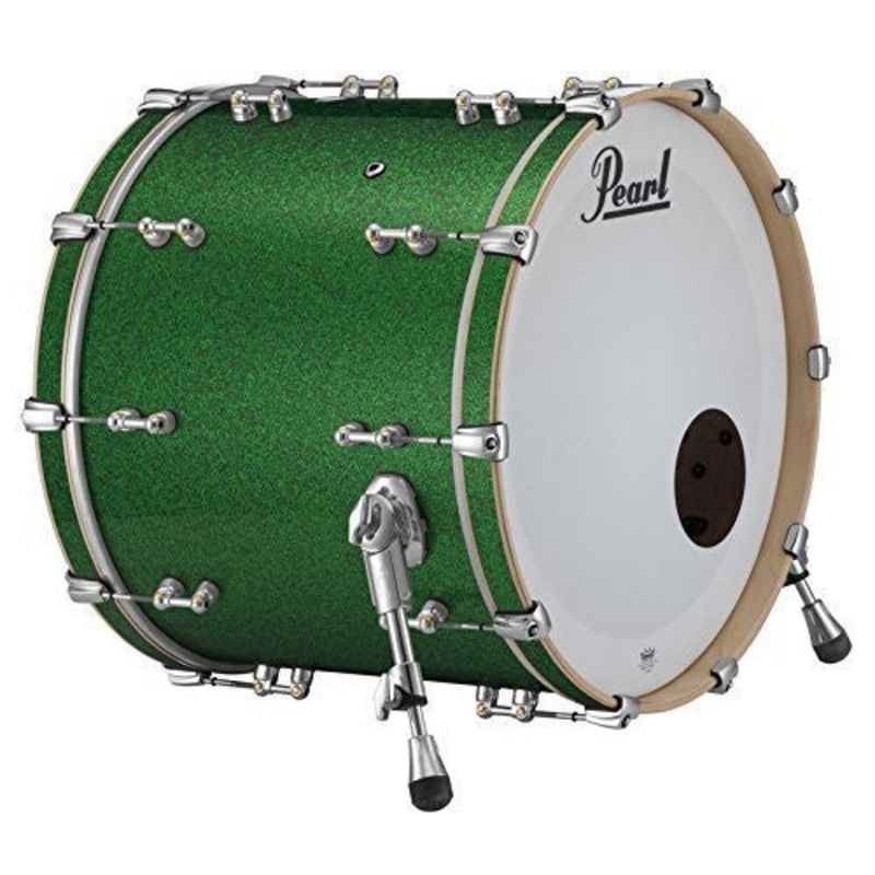 Pearl Music City Custom Pure 24"x16" Bass Drum w/o BB3 Mount GREEN GLASS