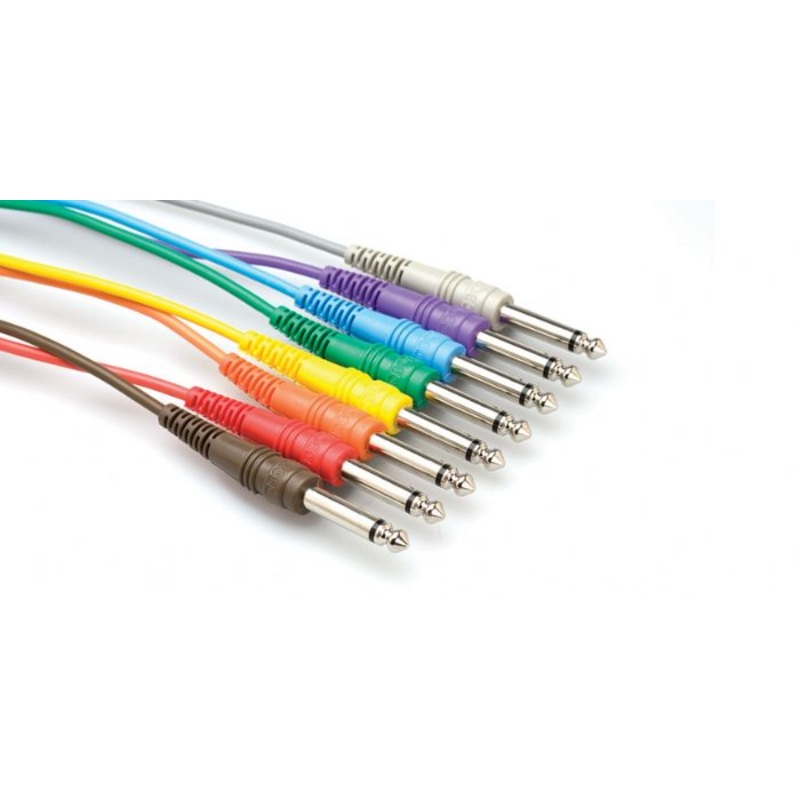 Hosa CPP890 1/4" TS to 1/4" TS, 3 Feet, 8pc