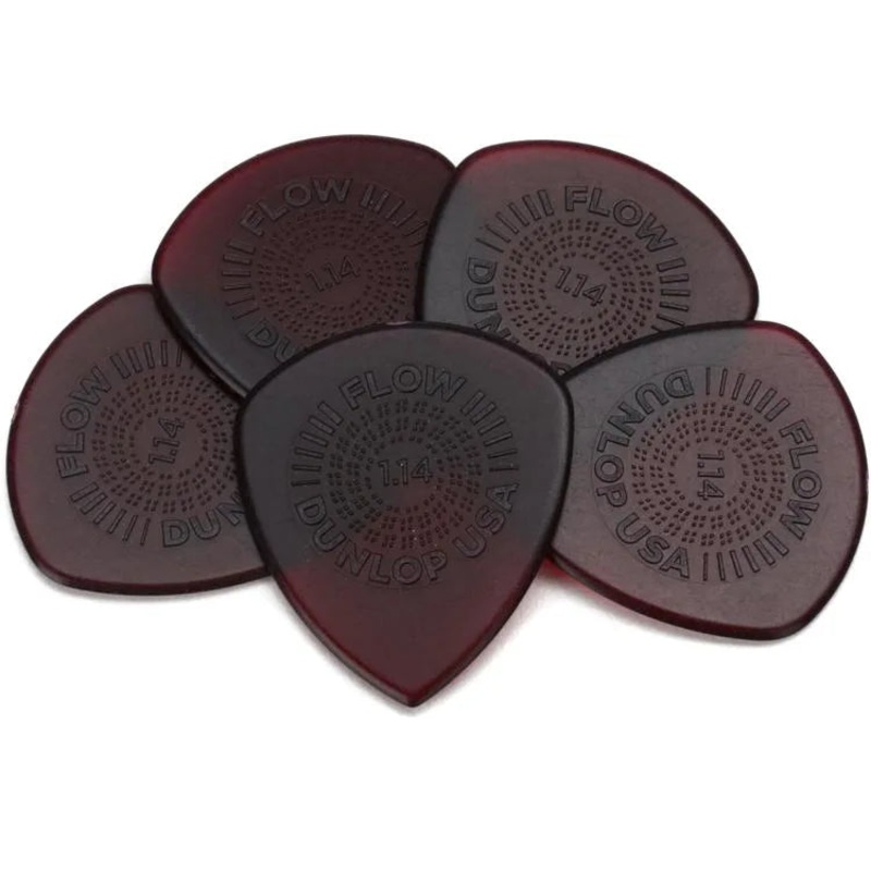 Dunlop Flow Standard 1.14mm Grip Guitar Picks, 6-Pack