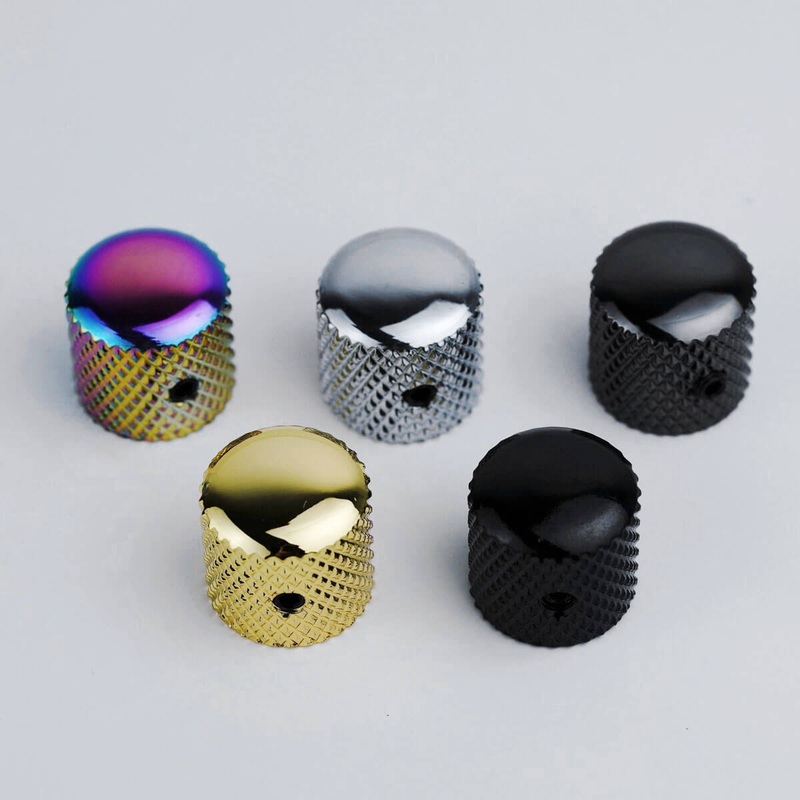 Ready to Ship (US) | Guyker NS005 Dome Metal Control Knob Dia. 6mm For Electric Guitar Bass Chrome
