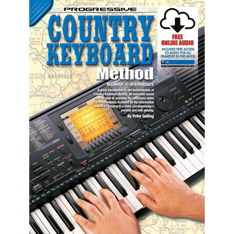 Progressive Country Keyboard Method Book/Online Audio
