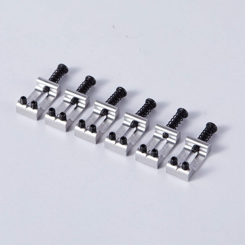 CNC-FGYG 10.5/10.8mm Tremolo Bridge Bent Brass Saddles - 6 PCS Chrome