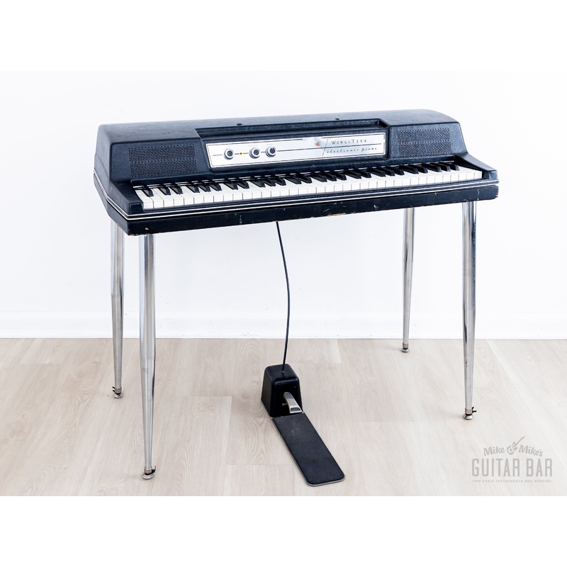 1972 Wurlitzer 200 Vintage Electric Piano Black, Serviced w/ Warneck Preamp, Legs & Pedal, 200A