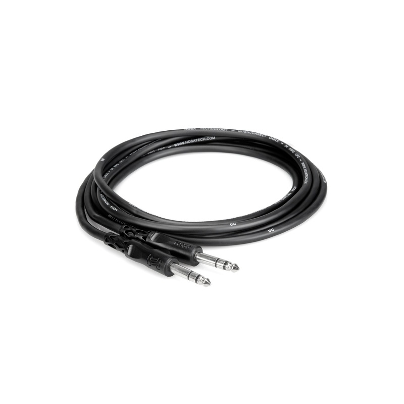 Hosa Balanced Interconnect Cable Straight 1/4" TRS to Straight 1/4" TRS - 5ft - CSS-105