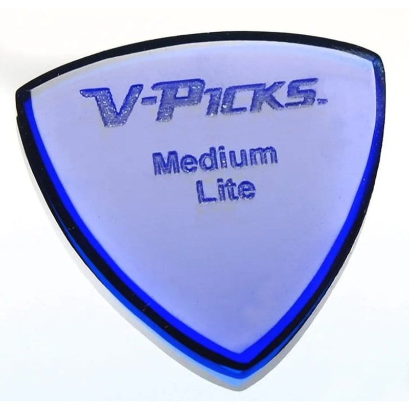 V-Picks Medium Pointed Lite Sapphire Blue