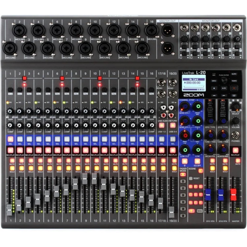 Zoom LiveTrak L-20 20-channel Digital Mixer / Recorder