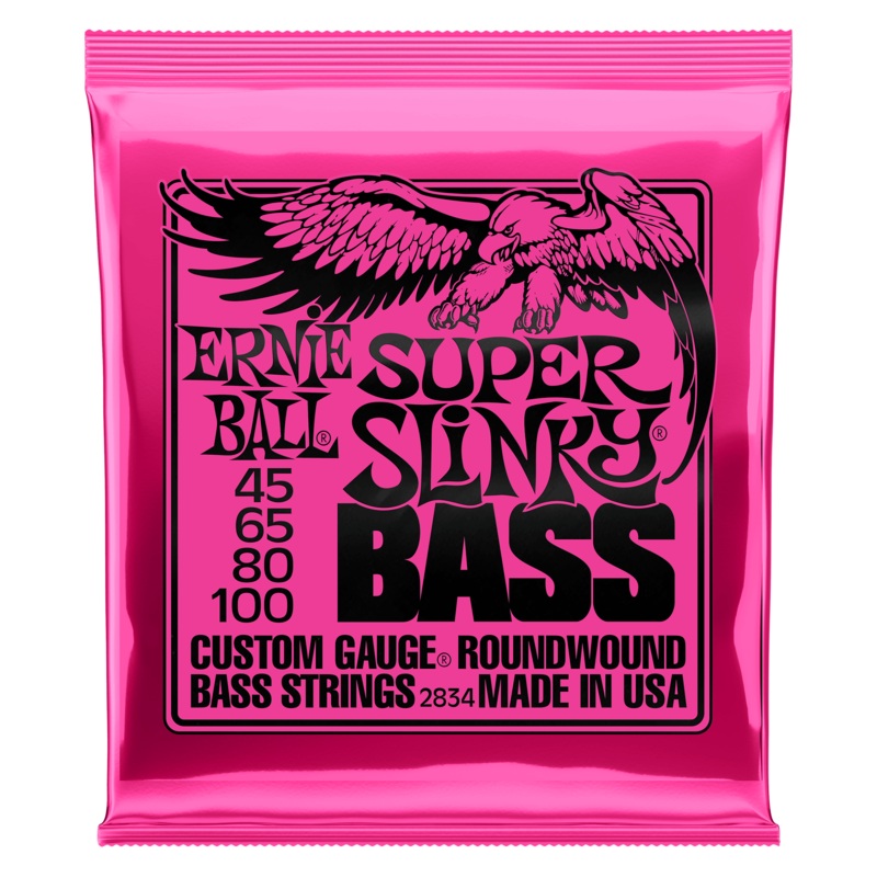 Ernie Ball Super Slinky Nickel Wound Electric Bass Strings .45-.100
