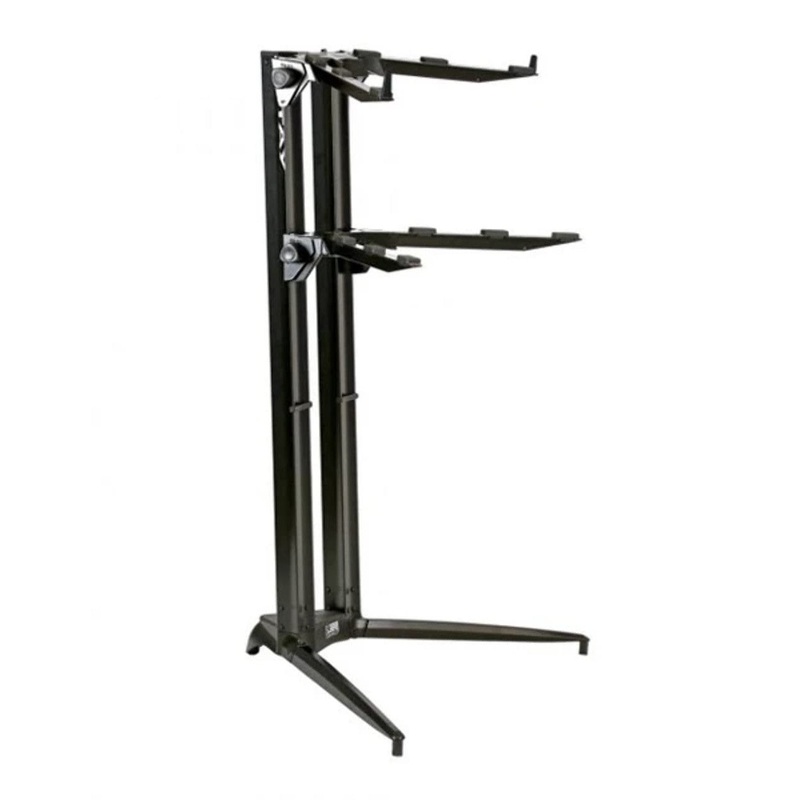 Quick Lock Stay Piano 1200 Keyboard Stand, 2 Tier Black (STAY-PIANO-1200-02-BLK-U)