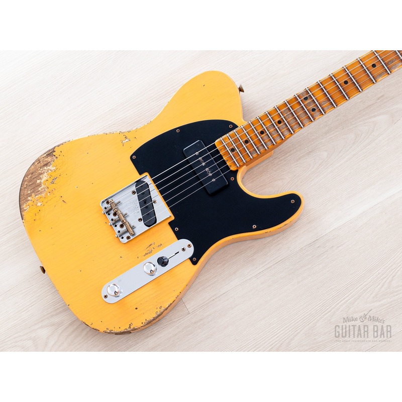 2023 Fender Custom Shop 1952 Telecaster Streamlined U Heavy Relic Butterscotch Blonde w/ P-90, Case, CoA, Lightweight Ash