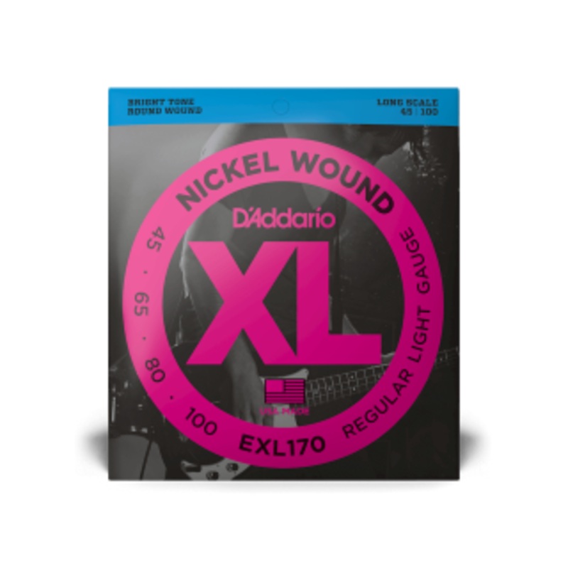 D'Addario 45-100 Regular Light, Long Scale, XL Nickel Bass Strings 2-Pack