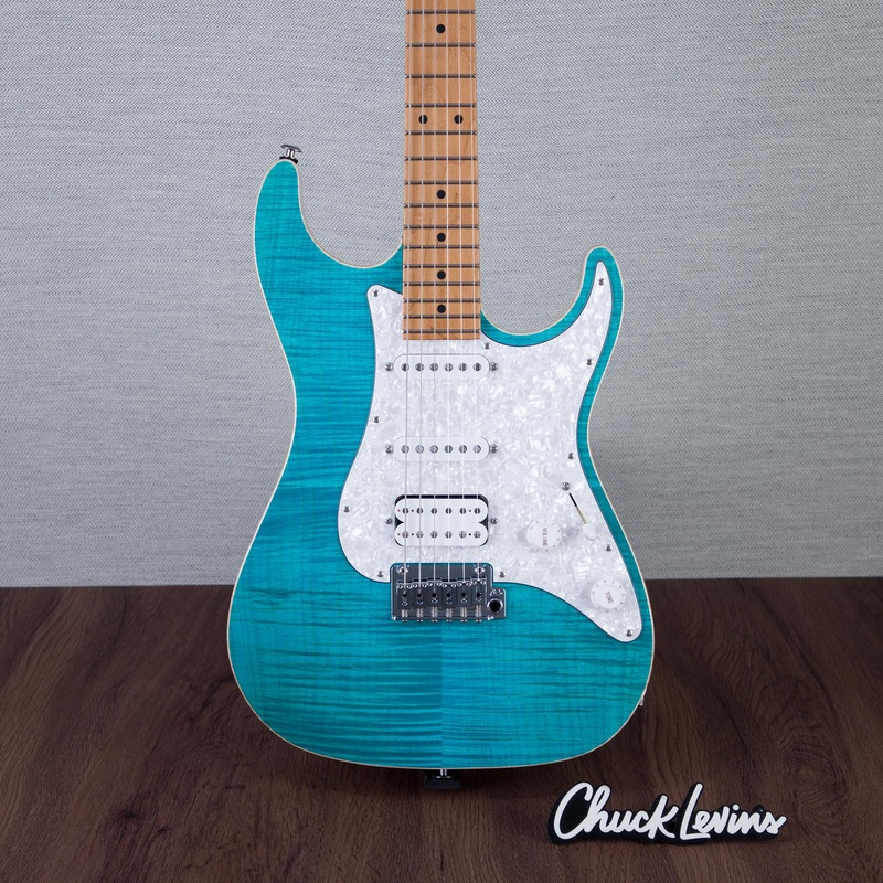 Suhr Standard Plus Electric Guitar, Roasted Maple Fingerboard - Bahama Blue - #88412