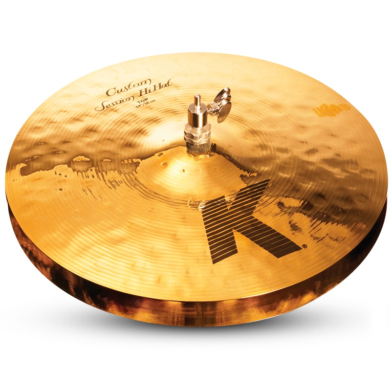 Zildjian 14-Inch K Custom Session Hi-Hat Cymbal - Top