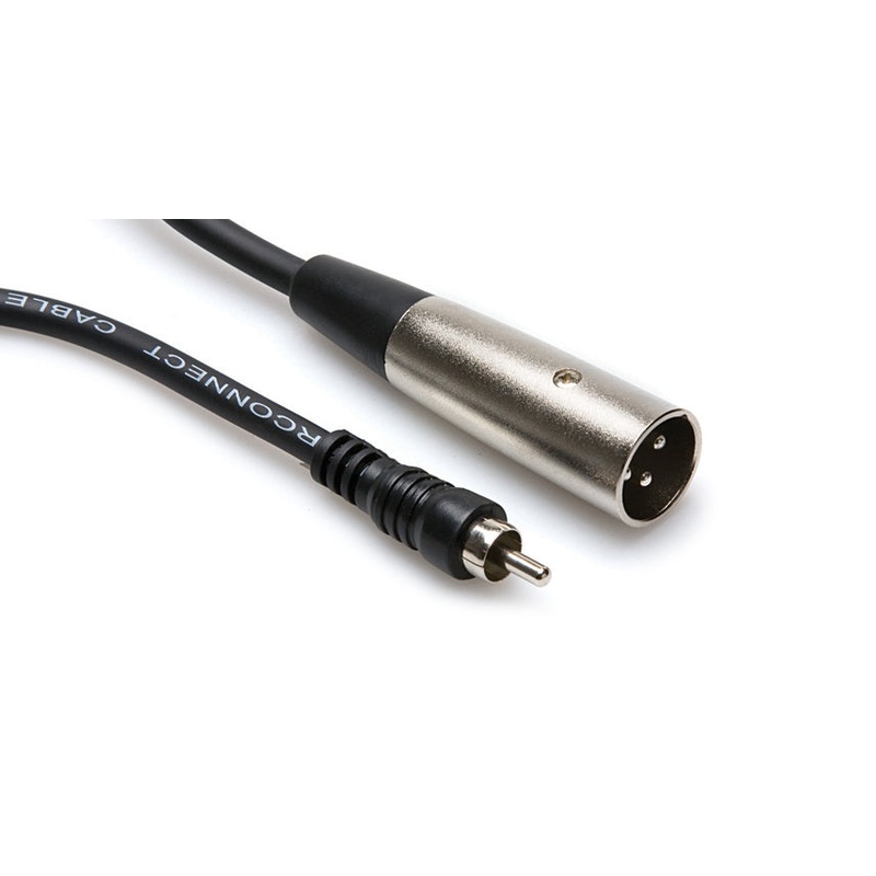 Hosa XRM-115 Unbalanced Interconnect XLR3M to RCA, 15 Feet