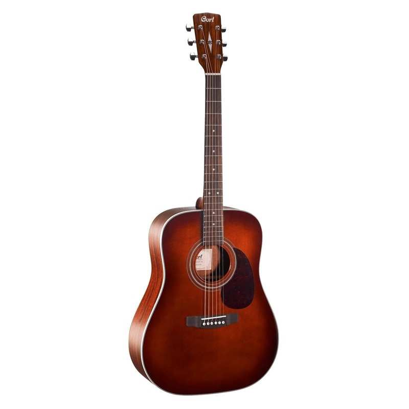 Cort Earth Series Earth70 Acoustic Guitar, Solid Spruce Top, Brown (EARTH 70BR-A-U)