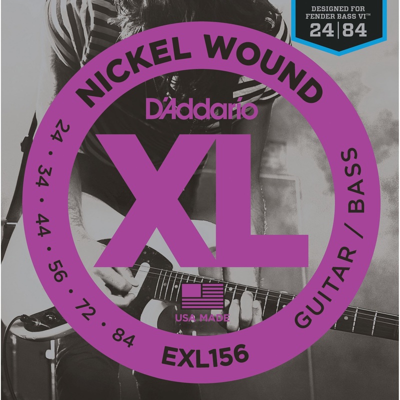 D'Addario EXL156 24-84 Nickel Wound Strings For Fender Bass VI