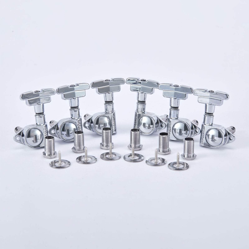 Ready to Ship (US) | GK-109 3R/3L Non Locking Guitar Tuning Pegs Gear Ratio - 1:21 Chrome