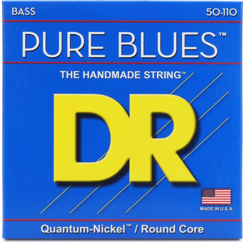 DR Strings PURE BLUES - Quantum Nickel Bass Strings: Heavy 50-110