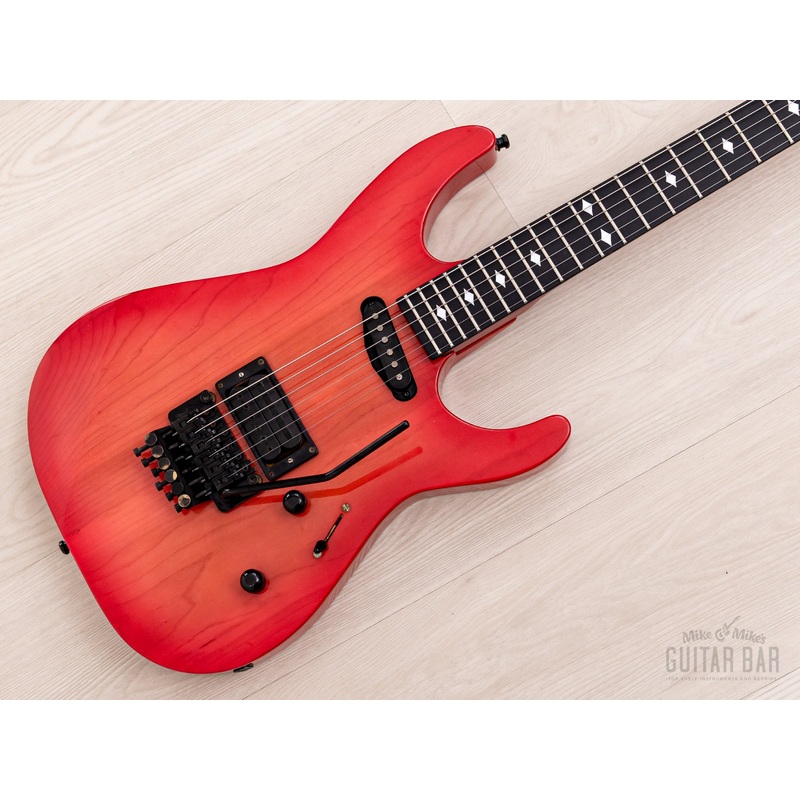1980s ESP Custom Shop Vintage Superstrat T. Shibahara Pink Sunburst w/ Floyd Rose, Dimarzio & Case