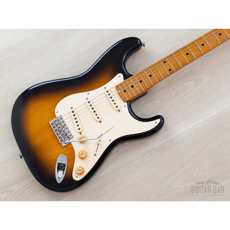 1987 Fender '57 Stratocaster ST57-115 Sunburst Lacquer w/ USA Pickups & Case, Japan MIJ Fujigen