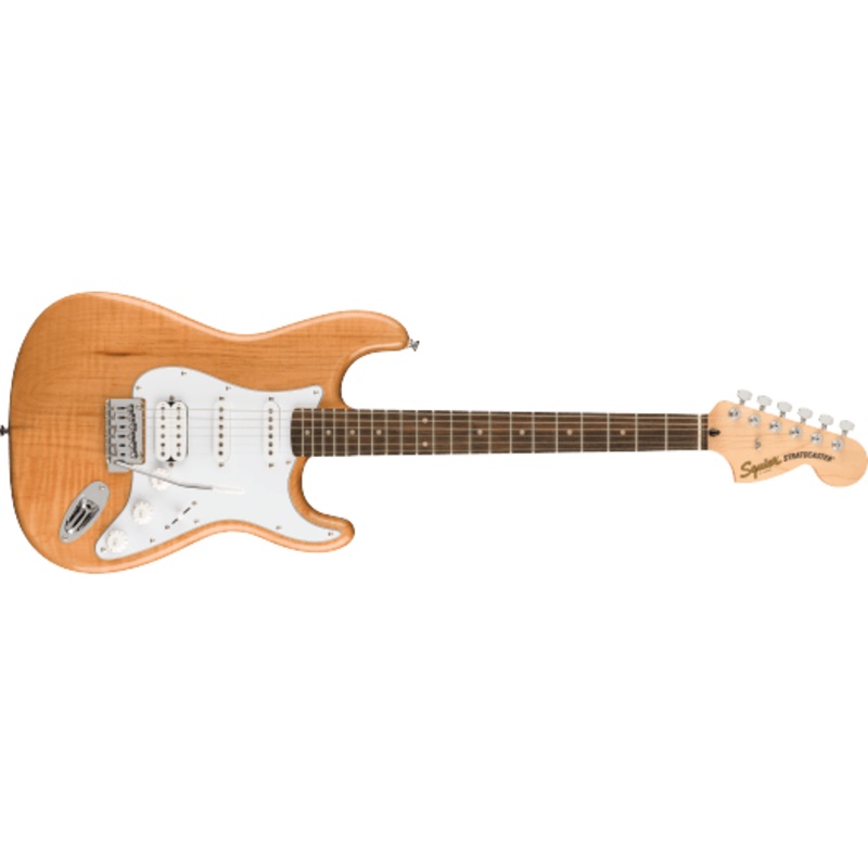 Squier FSR Affinity Series Stratocaster HSS, Laurel Fingerboard, White Pickguard, Natural