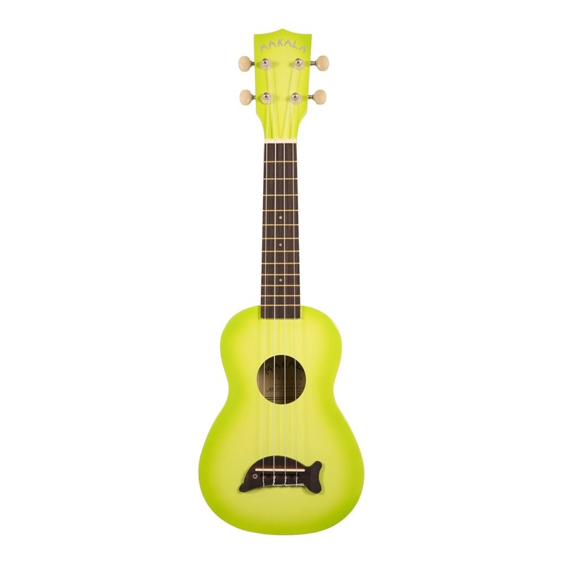 Kala Makala Dolphin Bridge Soprano Ukulele - Green Apple Burst