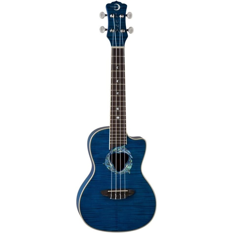 Luna Fauna Series Dolphin Quilted Concert Ukulele Purple