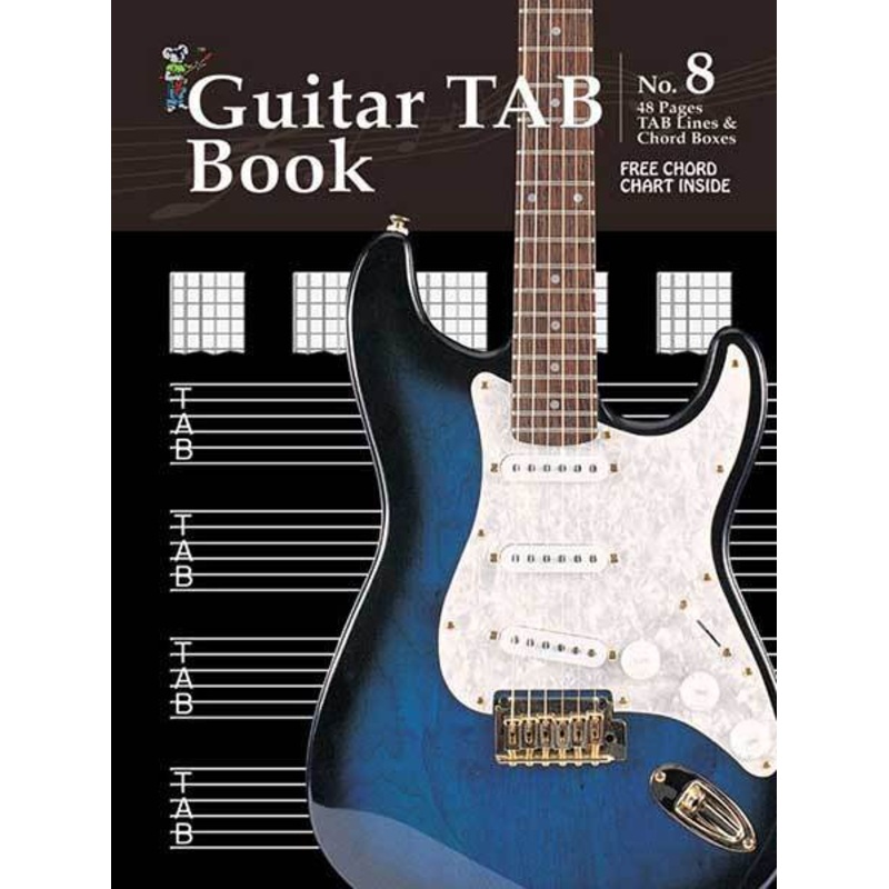 Progressive Manuscript Book 8 Guitar Tab. 48-Pages/Tab Lines/Chord Boxes