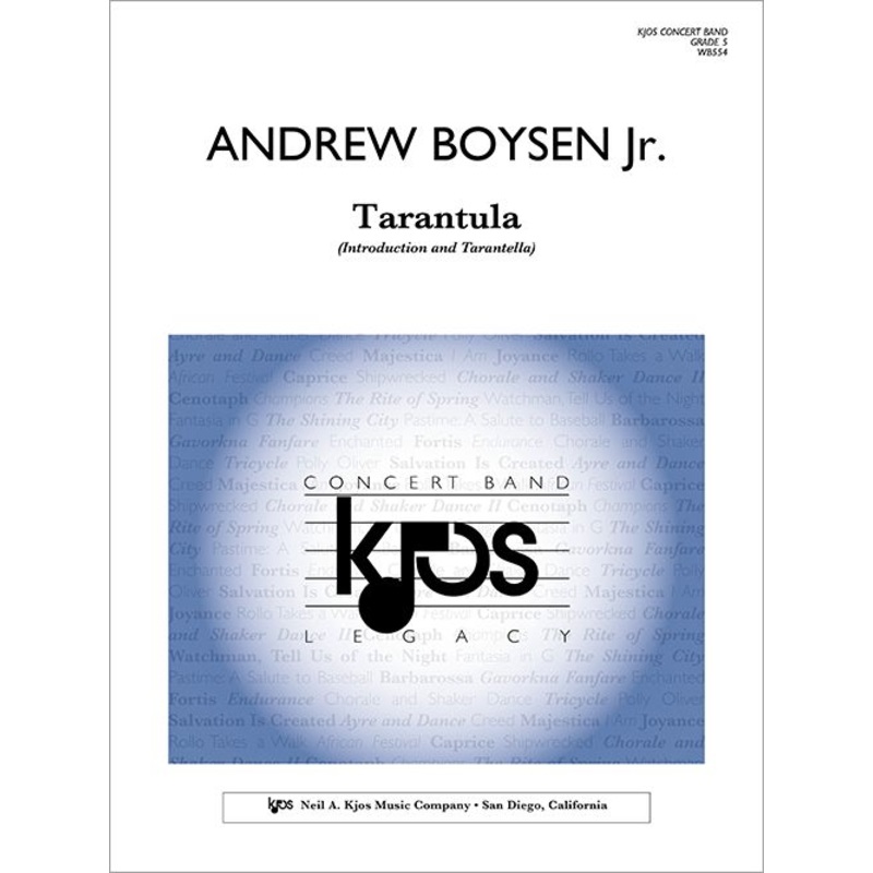 Tarantula, Andrew Boysen Jr., Concert Band Grade 5