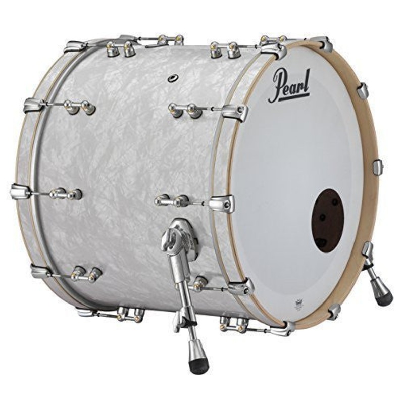 Pearl Music City Custom Pure 20"x14" Bass Drum w/Mount MATTE WHITE MAINE PEARL