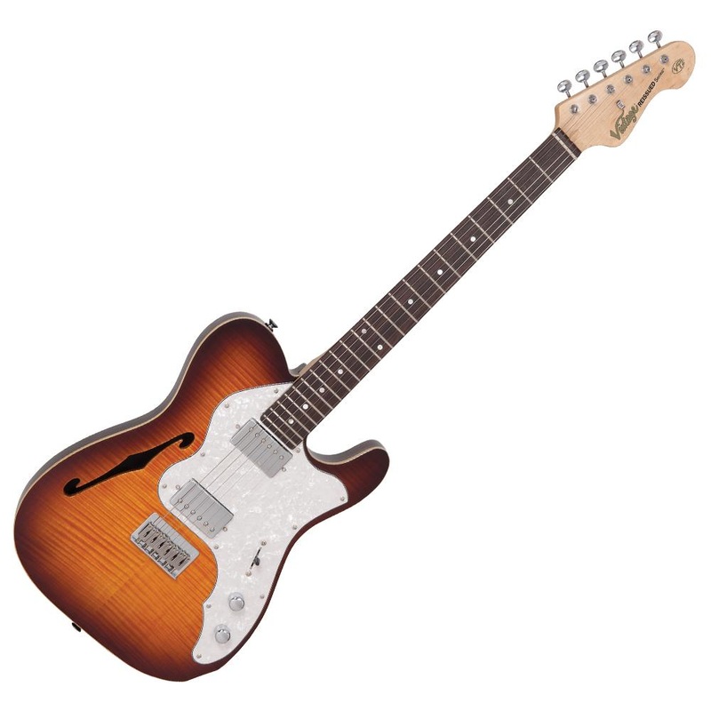 Vintage V72H Custom Spec Hardtail ~ Flame Tobacco Burst