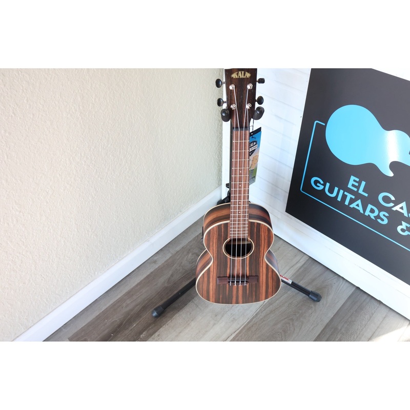 Kala Striped Ebony Tenor Ukulele with EQ KA-EBY-TE