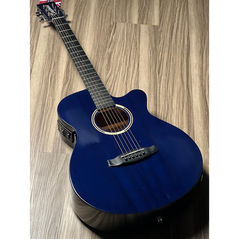 Tanglewood DBT SFCE TB G Super Folk Cutaway in Thru Blue Gloss Finish