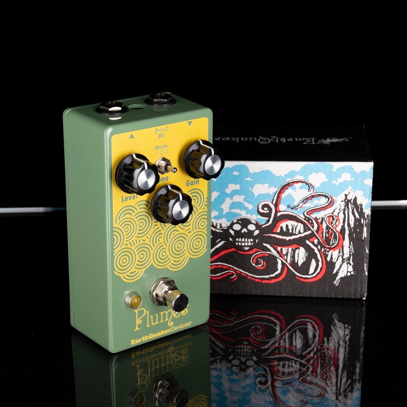 Used EarthQuaker Devices Plumes Black Overdrive Pedal With Box