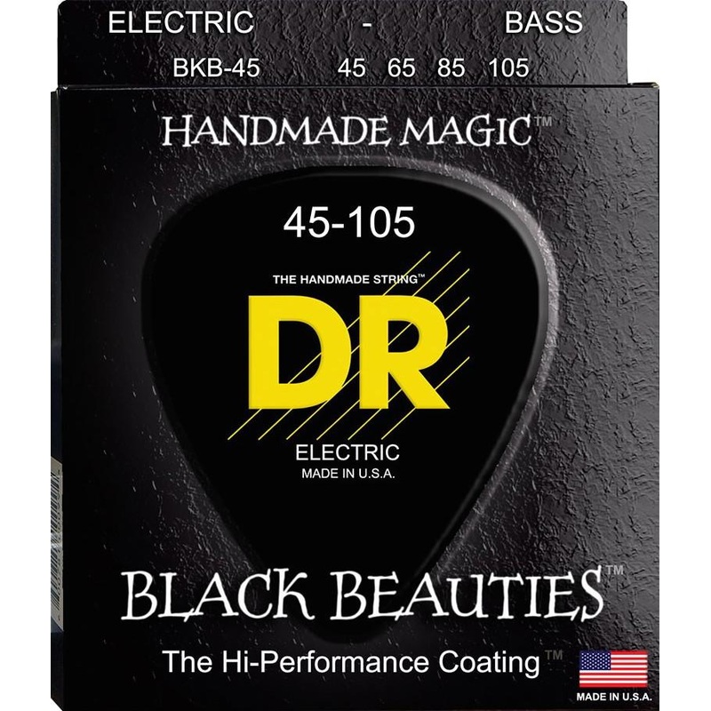 DR Strings BKB-45 Black Beauties Medium Bass Guitar Strings .045 -.105