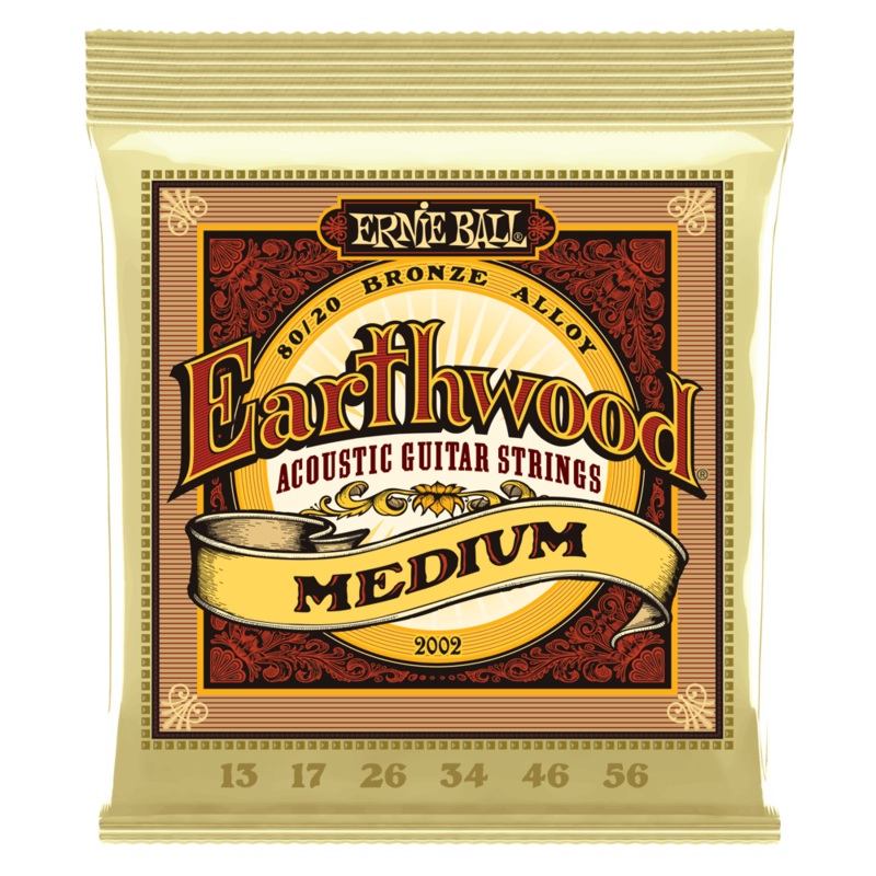 Ernie Ball EARTHWOOD 80/20 BRONZE ACOUSTIC GUITAR STRINGS - (2002) Medium 13-56