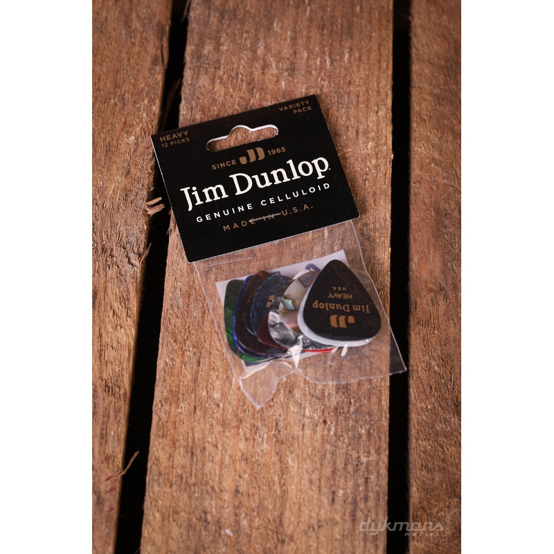 Jim Dunlop Celluloid Heavy Plectra Variety Pack 12