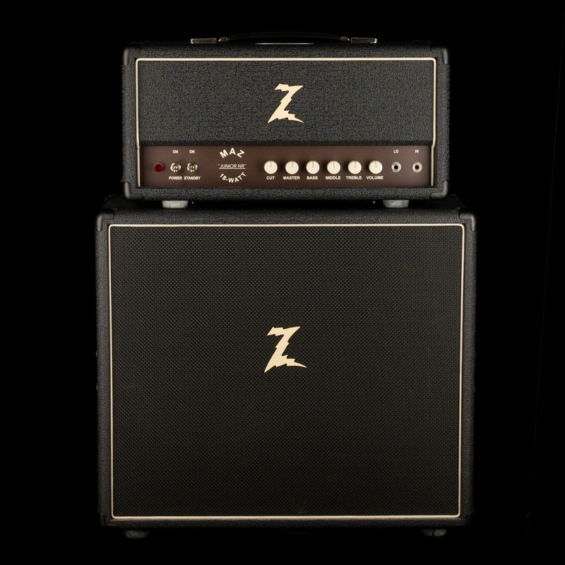 Pre Owned Dr. Z MAZ 18 NR Black Guitar Amp Head With Matching 2x10 Dr. Z Black Guitar Amp Cabinet