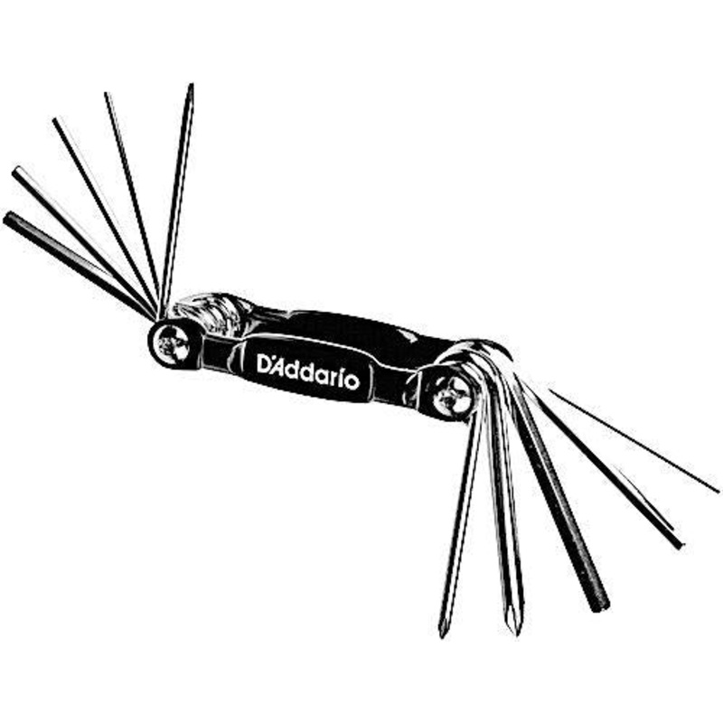 D'Addario PW-GBMT-01 Multi-Tool for Electric Guitars and Bass Maintenance and Repairs